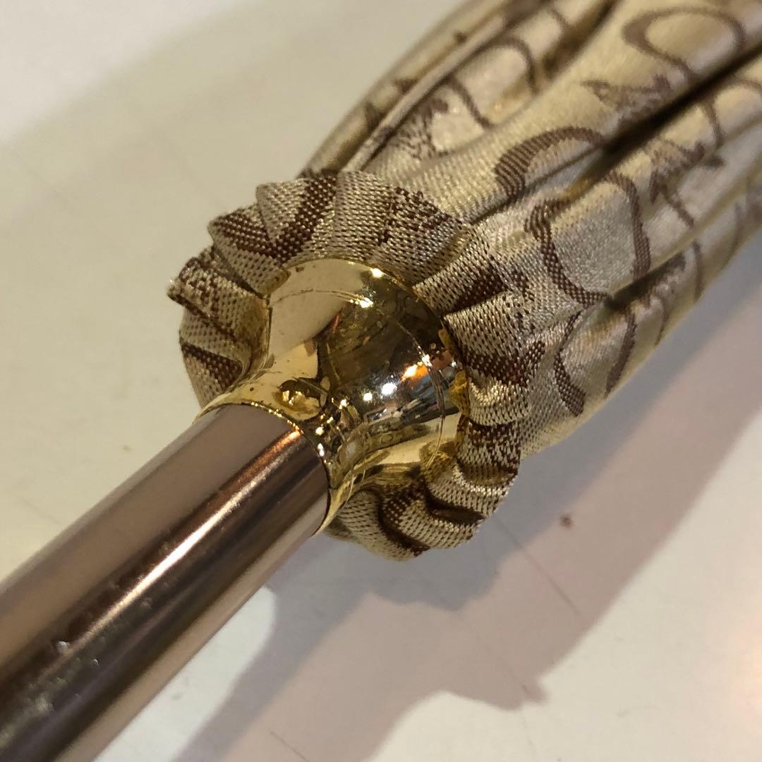 セリーヌ CELINE 長傘 トリオンフCマカダム 総柄 ベージュ 90cm