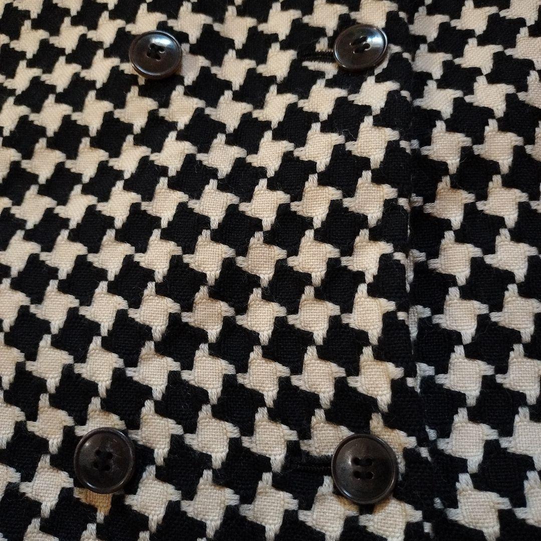 TOMORROWLANDトゥモローランド　ドビーハウンドトゥースバレルジレ日本製