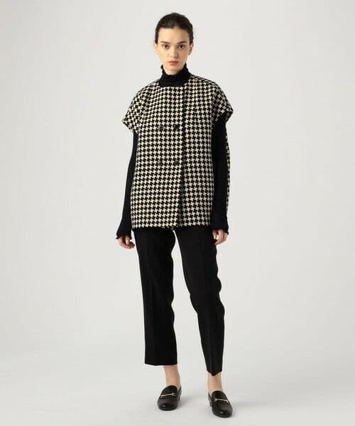 TOMORROWLANDトゥモローランド　ドビーハウンドトゥースバレルジレ日本製