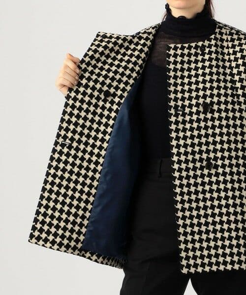 TOMORROWLANDトゥモローランド　ドビーハウンドトゥースバレルジレ日本製