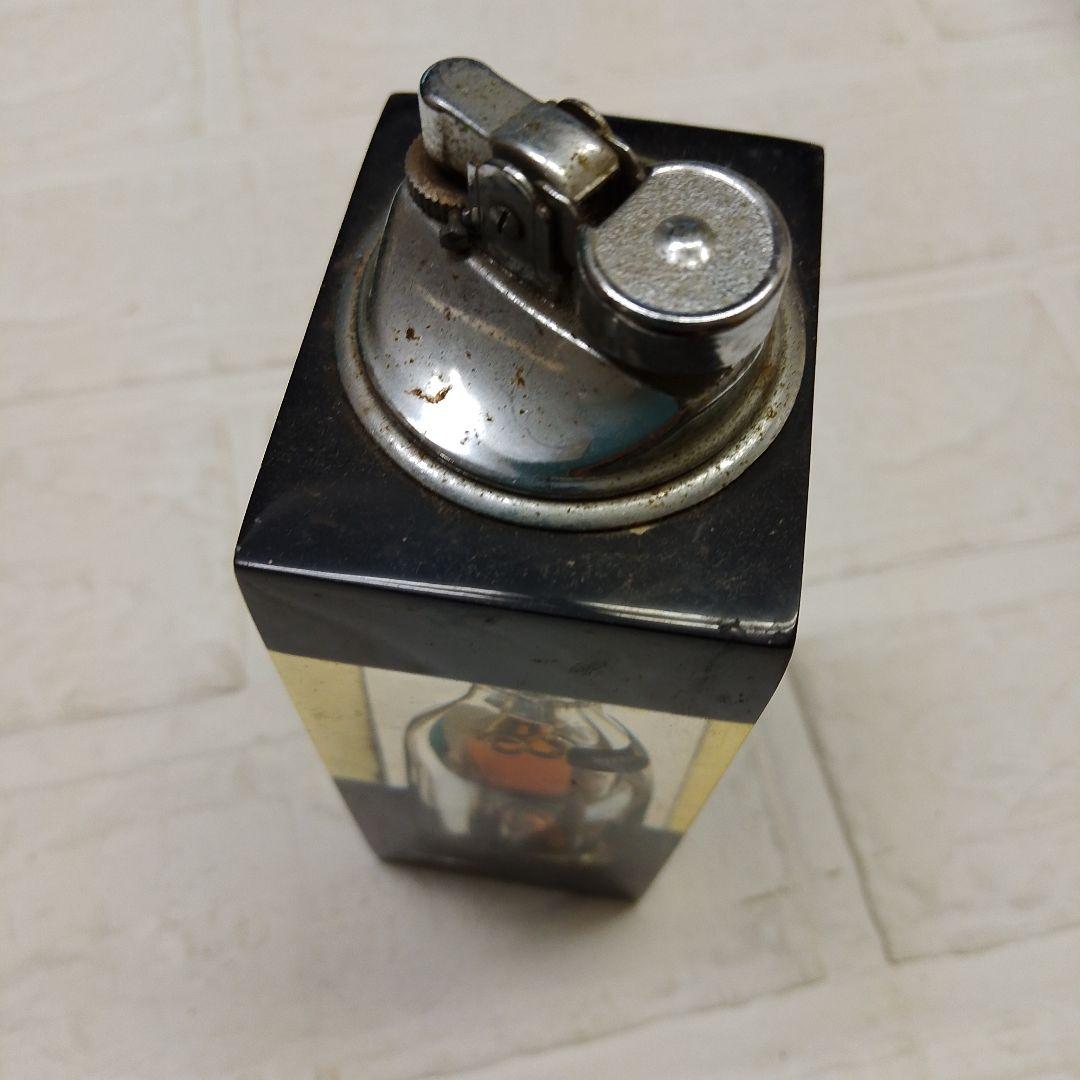 レトロ　お酒ガラス埋め込み型　ライター