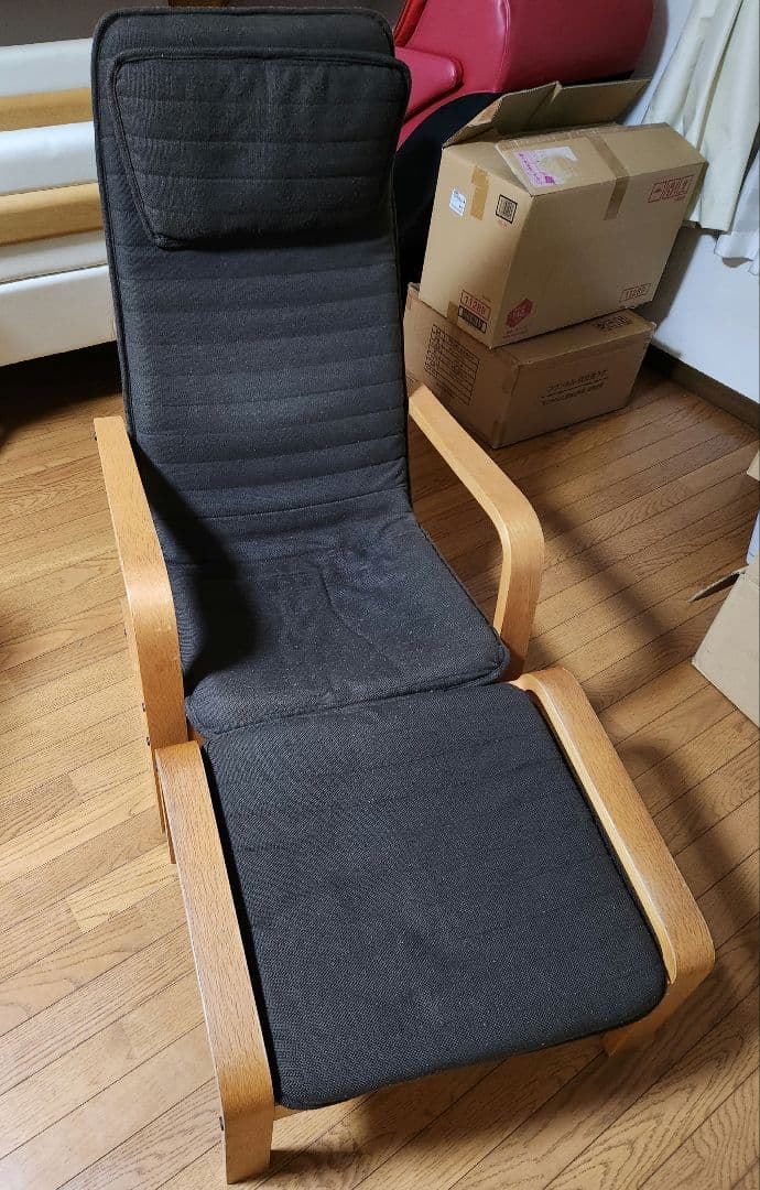 無印良品★リラックスチェア★オットマン★アクリル混平織★廃盤★ブラウン