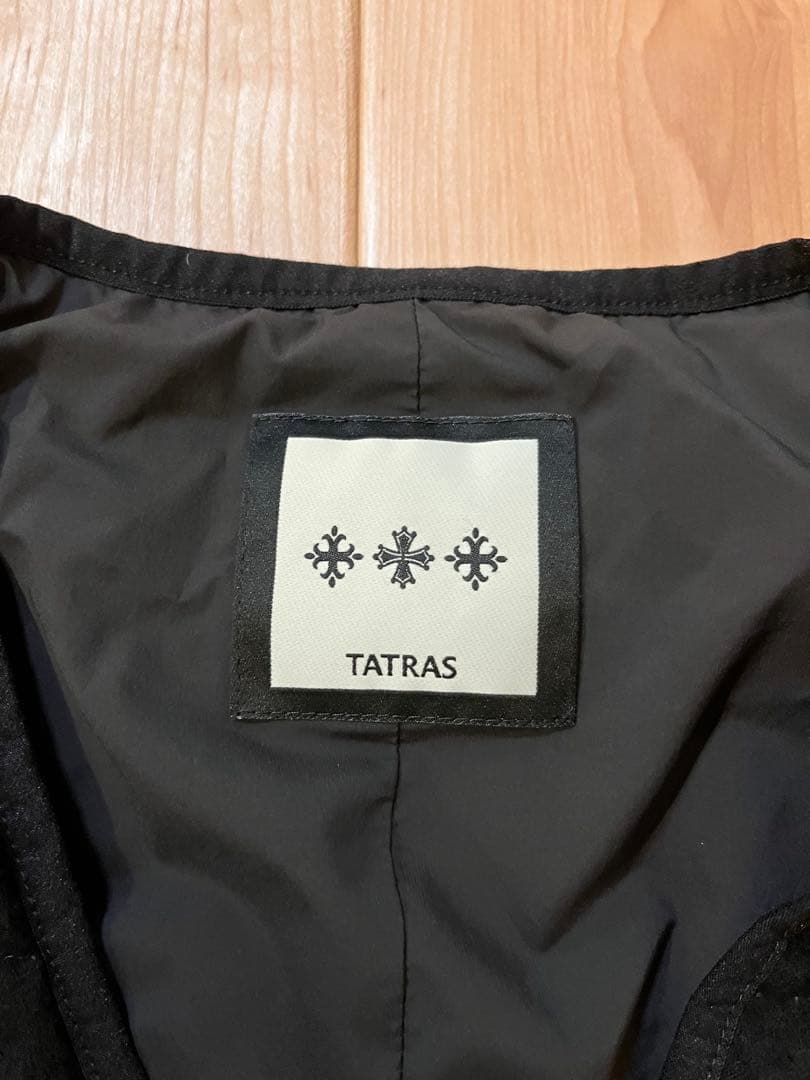 【当日または翌日発送】 TATRAS ウール ブラック ダウンベスト 02