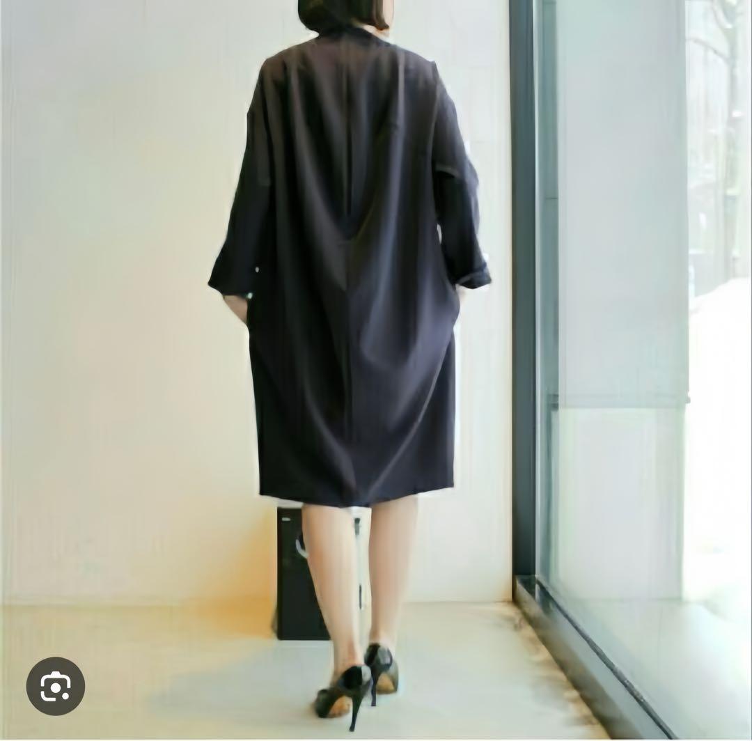 ENFOLD エンフォルド　スポンジダブルクロスコクーンワンピース