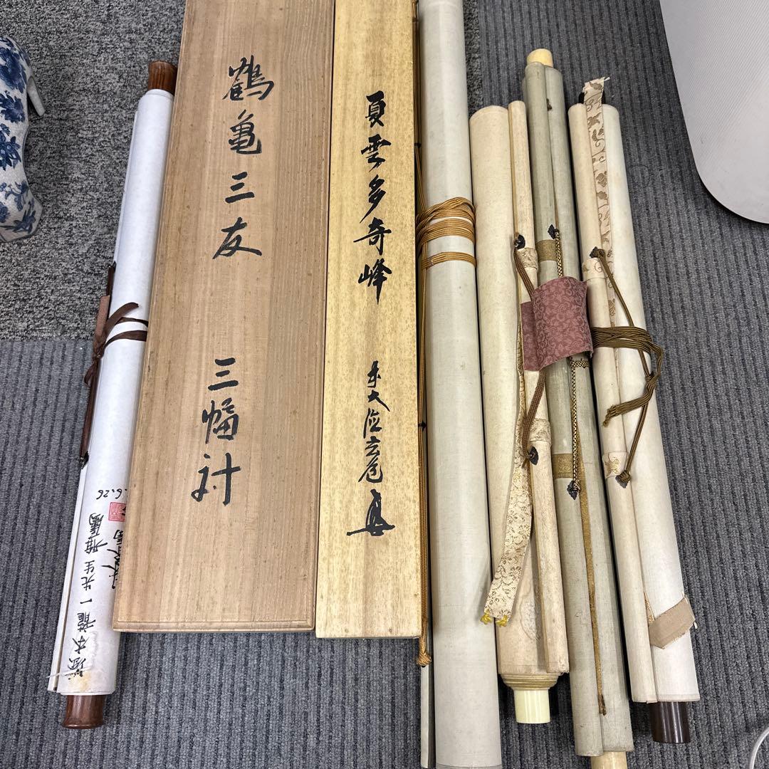 掛軸，掛け軸 ，漢字，畫，掛軸セット30点まとめ