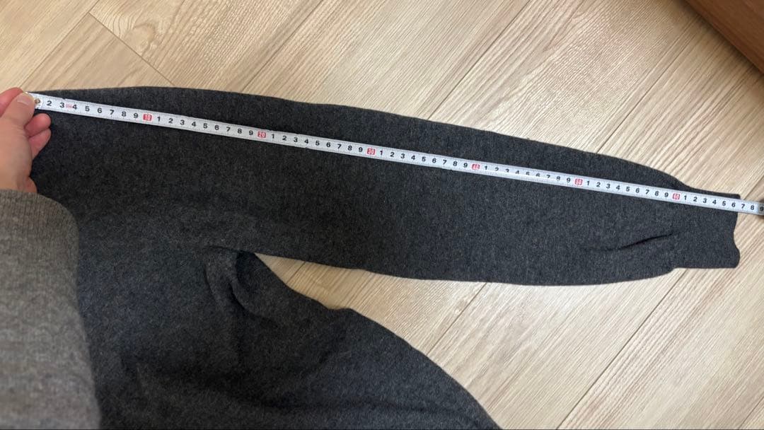 マルジェラ　グレー　クルーネック 長袖ニットセーター