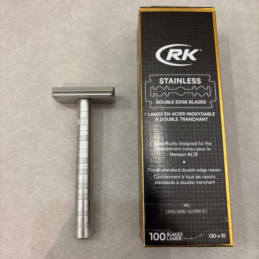 HENSONSHAVING AL13 シルバー　替え刃95枚付き