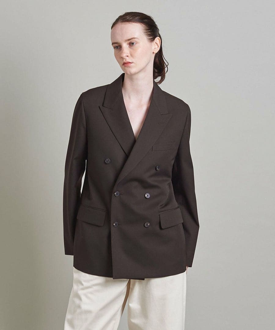 【新品未使用】 LOEFF ウールギャバ ダブルブレスト ジャケット