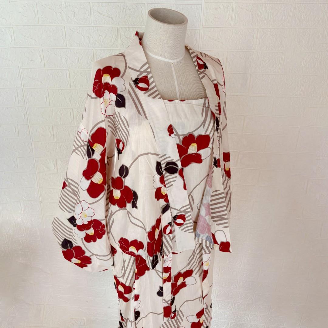 浴衣帯セット 二部式浴衣 浴衣ワンピ 3点セット セパレート浴衣 花見 D027