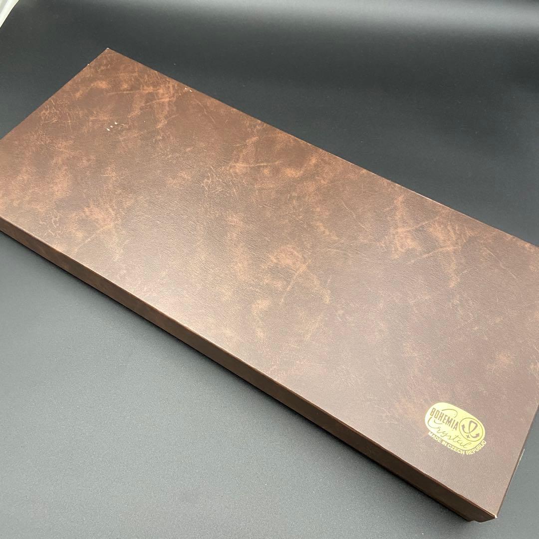 ボヘミアガラス クリスタル ラスカ 楕円 オーバル 大皿 54cm 箱あり