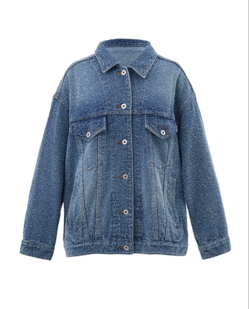 ファンシーデニムジャケット　シーニュcygne 0サイズ