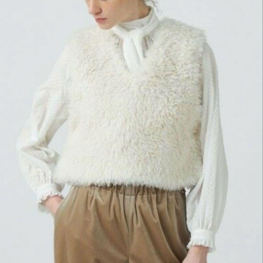 Ballsey プードルファー Vネックベスト