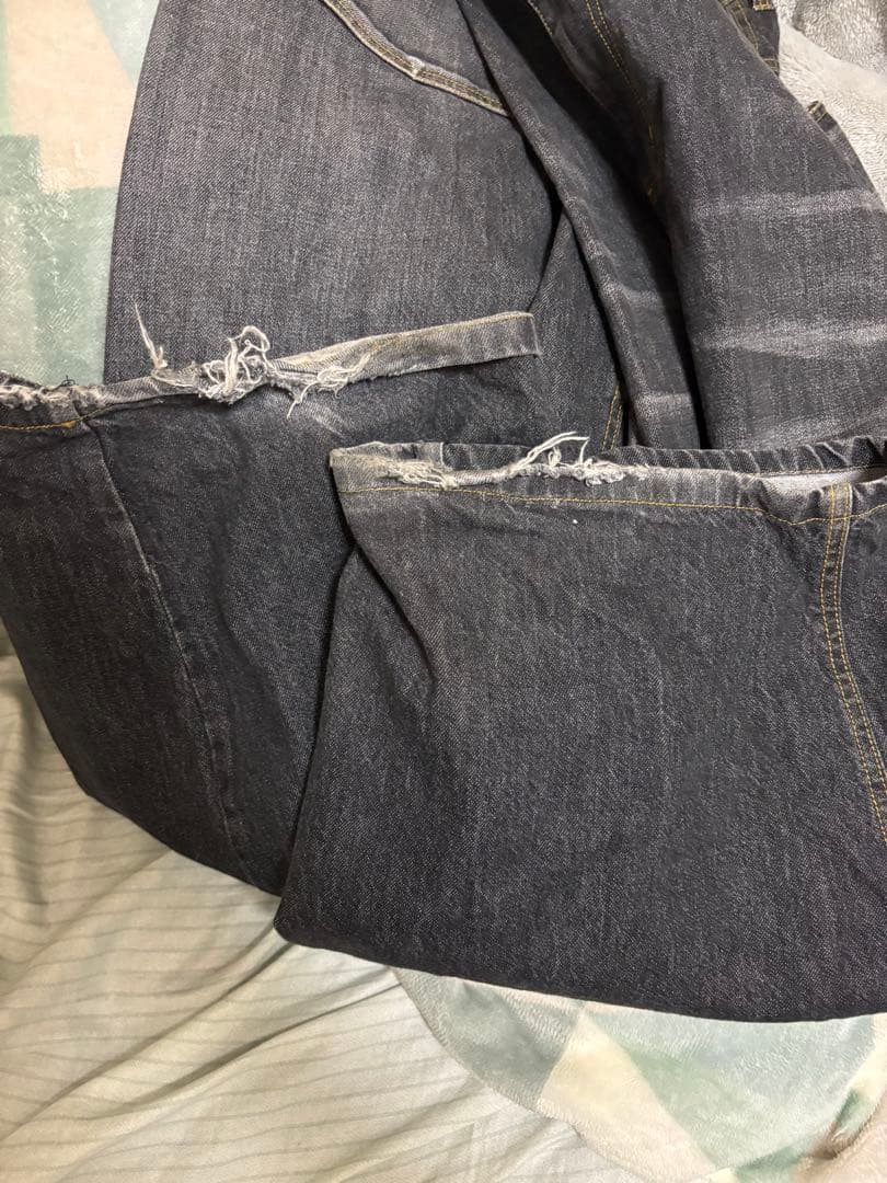 斬*月様 25aw ORIMI OVERLAP BUGGY DENIM PANT