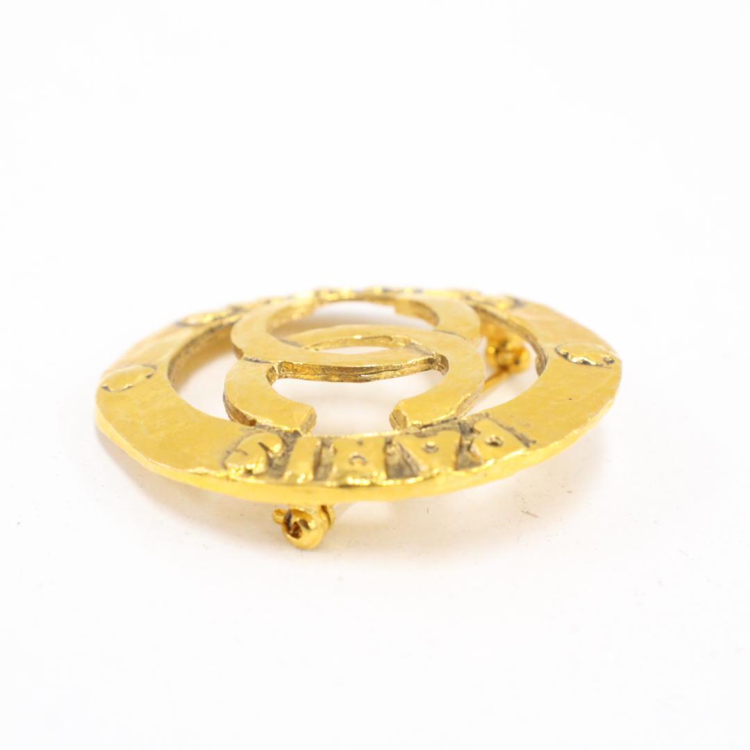 ▲美品 シャネルCHANEL ブローチ ココマーク ゴールド 28 ヴィンテージ