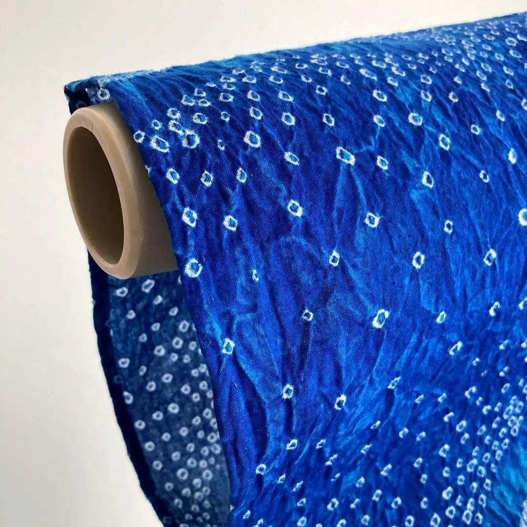 有松絞り・有松鳴海絞り　浴衣　ロイヤルブルー　身丈155cm No.5-190