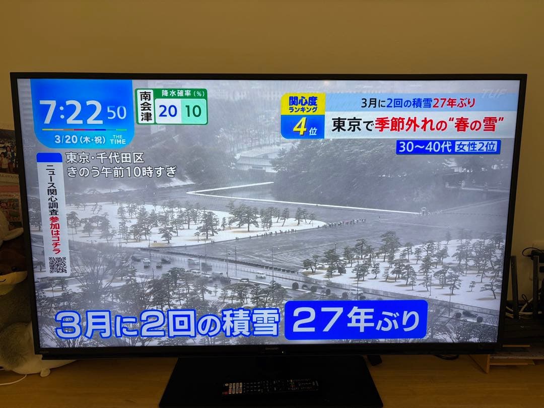 SHARP AQUOS 4K液晶テレビ 本体　4T-C50DL1 2021年製