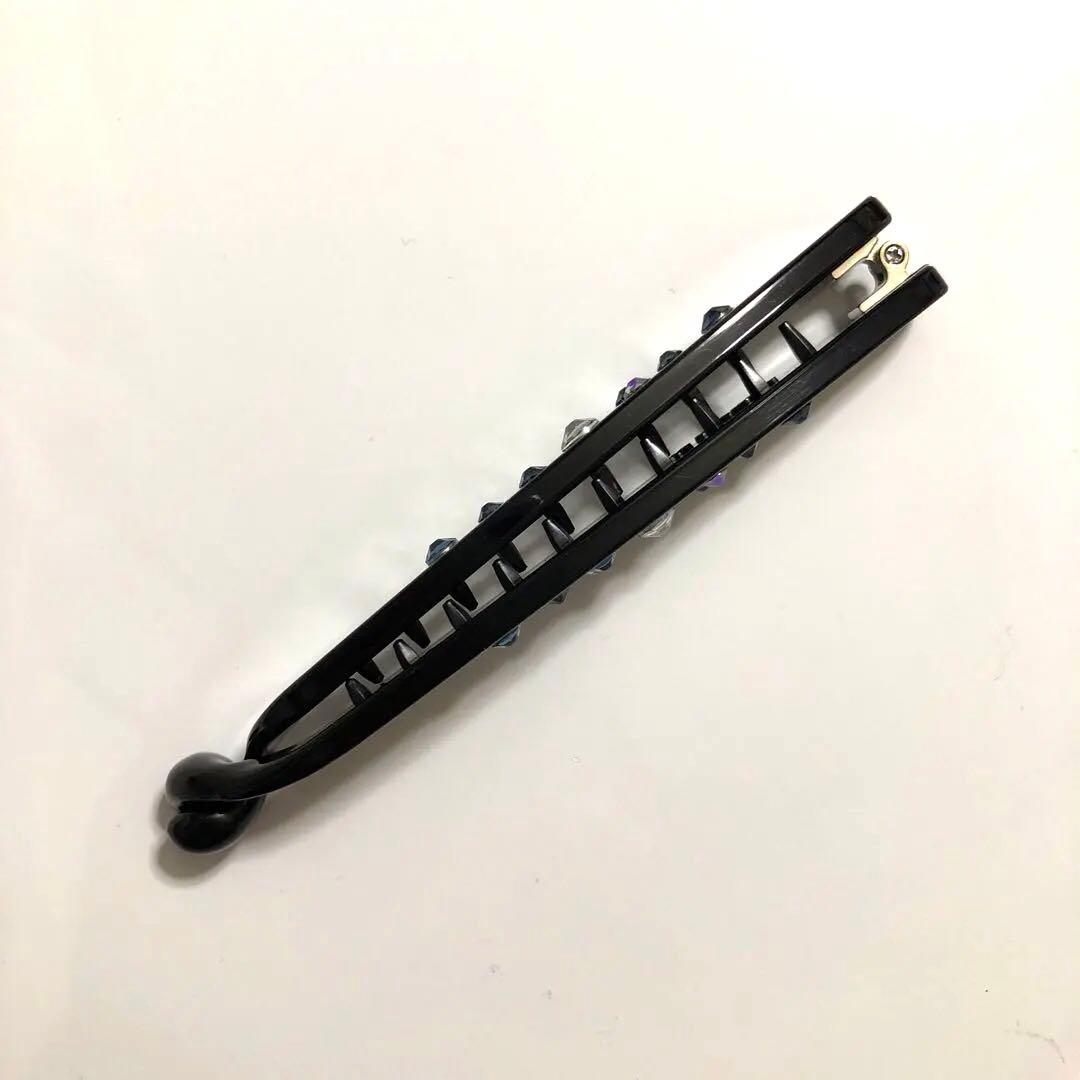 未使用 コンプレックスビズ バナナクリップ スワロフスキー ブラック