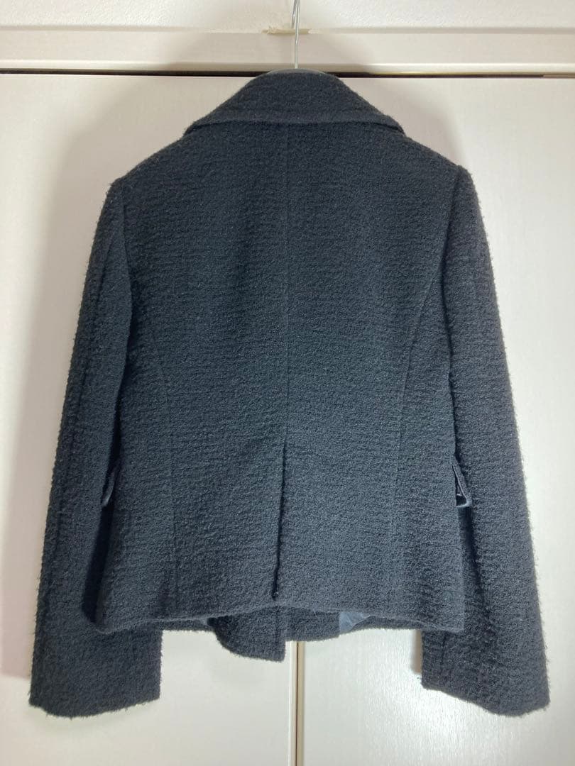 ☆エンポリオアルマーニ☆ ボア生地 ブラック テーラードジャケット