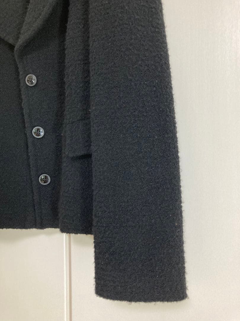 ☆エンポリオアルマーニ☆ ボア生地 ブラック テーラードジャケット