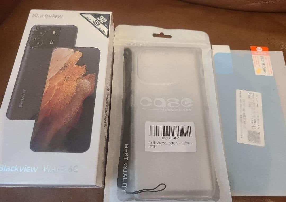 ★新品3点セット★Blackview WAVE 6C、BLカットフィルム、ケース