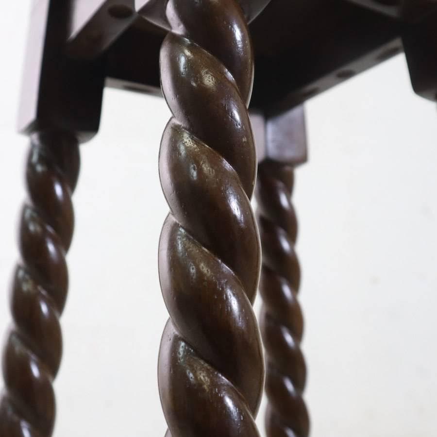 値下イタリア製 座面回転 バースツール ツイストレッグ アンティーク調 3