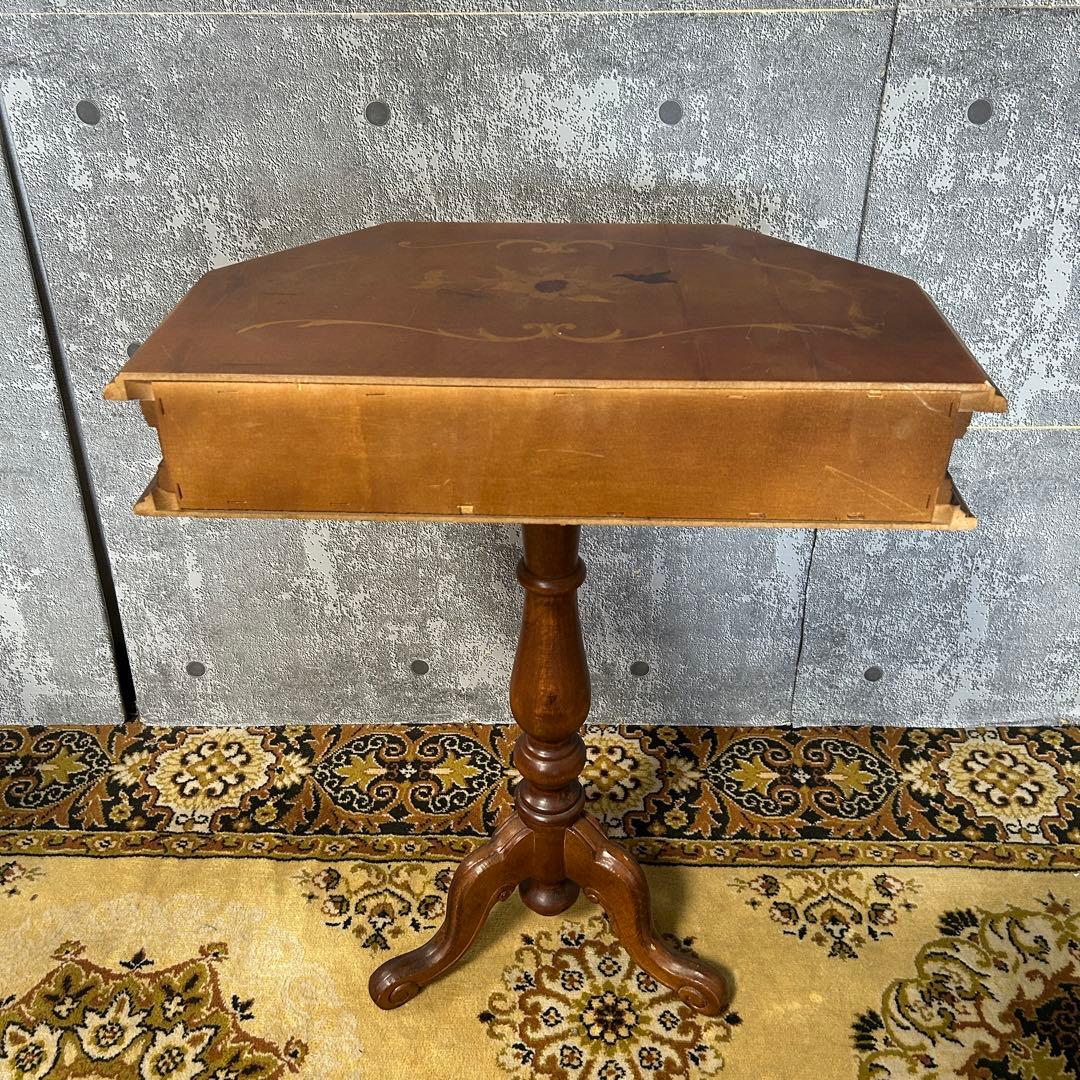 galooon꧁象嵌家具꧂コンソールテーブル サイド 象嵌 猫脚 飾り台