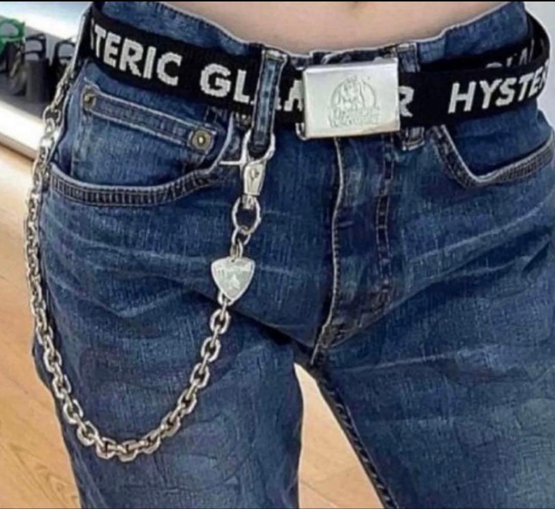 新品未使用品ヒステリックグラマーウォレットチェーンギターガールhysteric