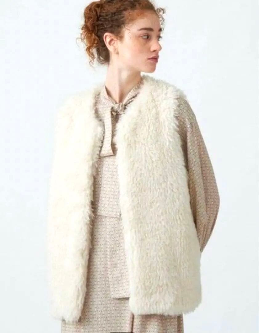 トゥモローランド ボールジィ Ballsey プードルファー クルーネックジレ