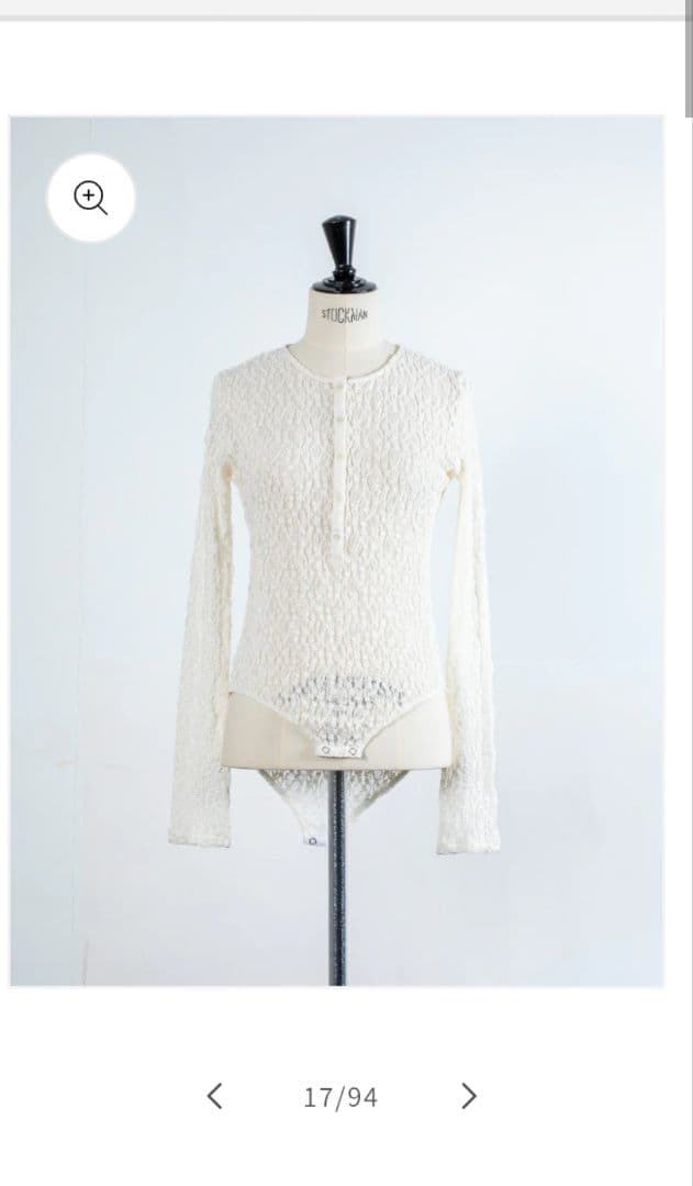 carla レースボディスーツ ホワイト