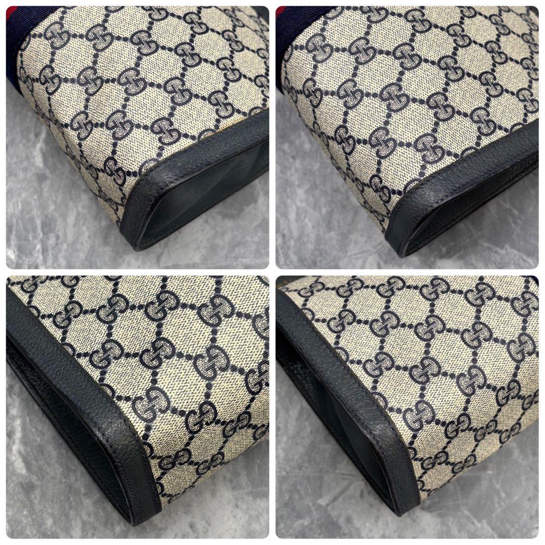 ✨美品✨GUCCI シェリーライン GG ネイビー クラッチバッグ セカンド