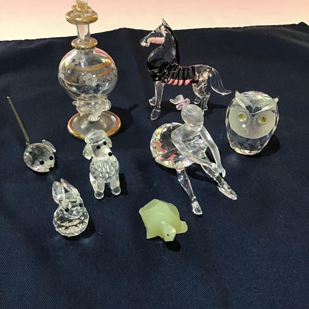 4121699 ガラス細工 スワロフスキー まとめて ヤングバレリーナ フクロウ