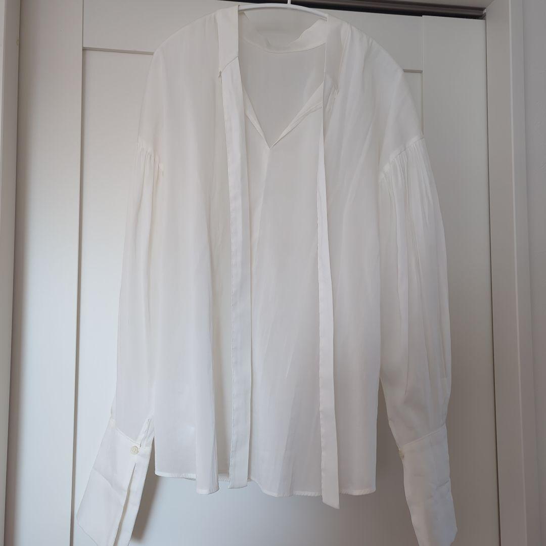 deres 4th シアーデュアルブラウス　ホワイト