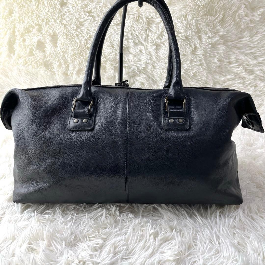 alfredoBANNISTER ボストンバッグ オールレザー 黒