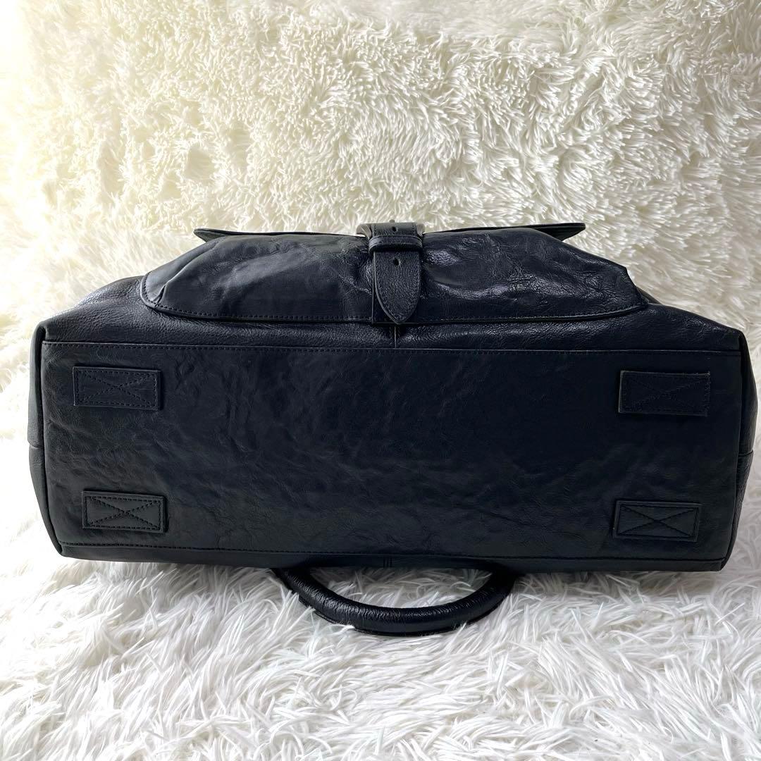 alfredoBANNISTER ボストンバッグ オールレザー 黒