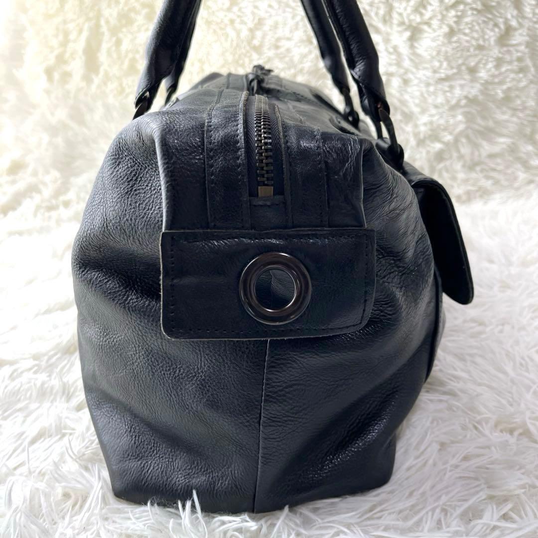 alfredoBANNISTER ボストンバッグ オールレザー 黒