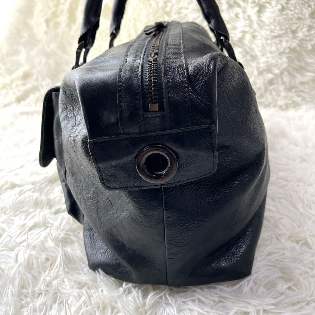 alfredoBANNISTER ボストンバッグ オールレザー 黒