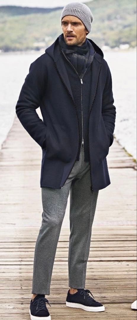 セオリーメンズフードコート　ネイビー