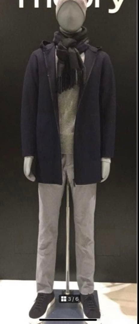 セオリーメンズフードコート　ネイビー