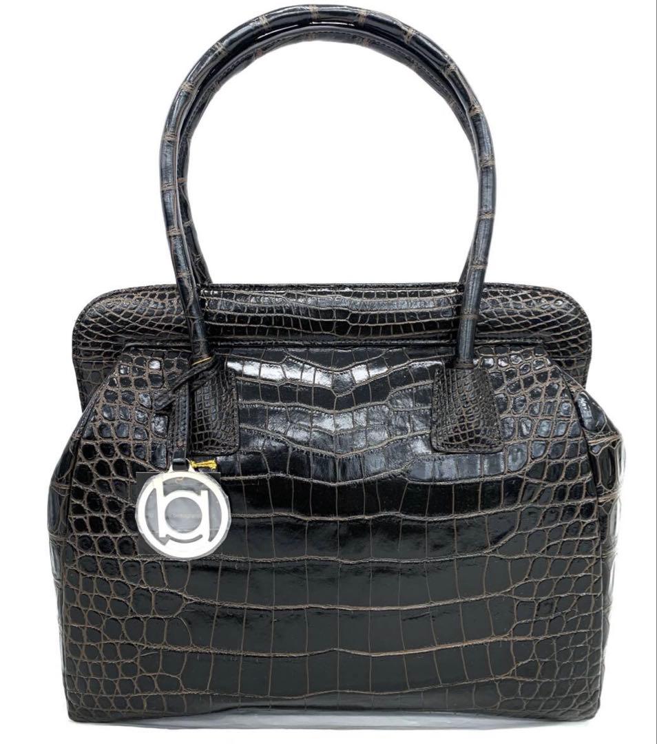 T03/201未使用ボーグランエキゾチックレザークロコダイルハンドバッグ