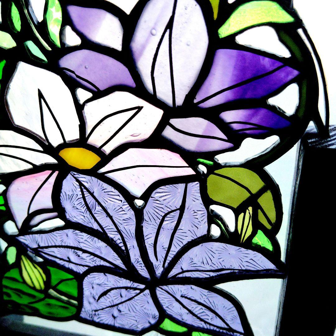 ステンドグラス パネルクレマチス
