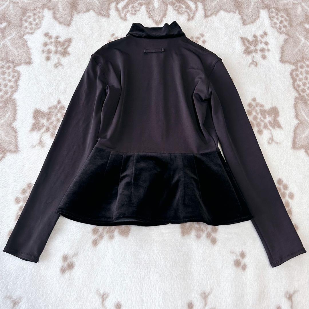 ジャンポールゴルチエ ベロア 切り替え へプラム ジップ トップス ジャケット