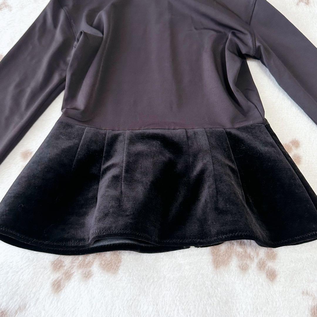 ジャンポールゴルチエ ベロア 切り替え へプラム ジップ トップス ジャケット