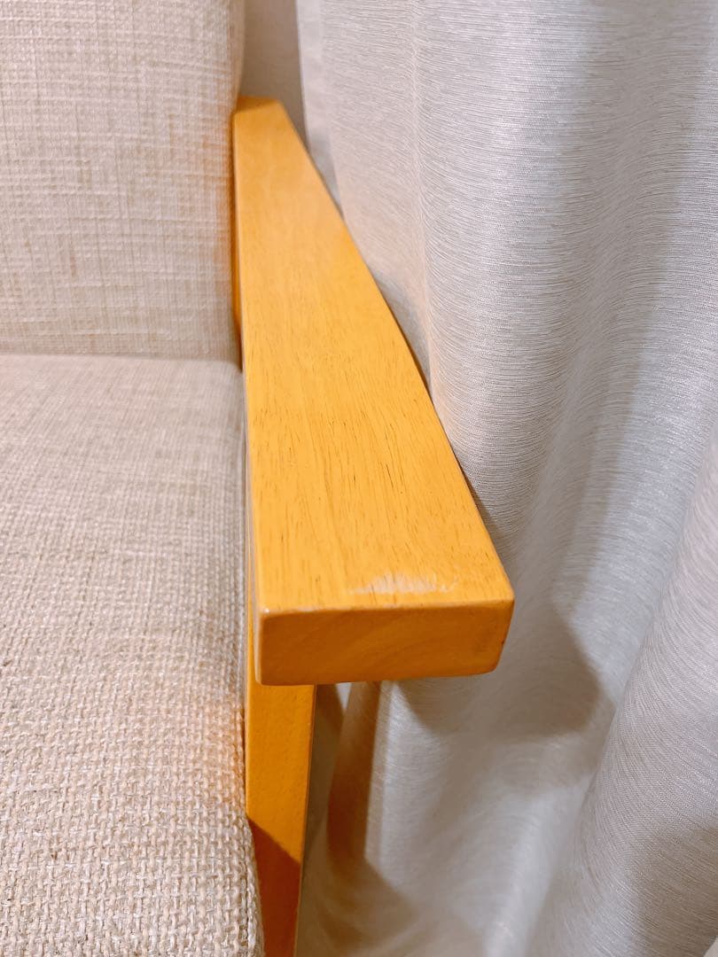 エクレール 2人がけソファ 北欧デザイン木肘ソファ Ecrail