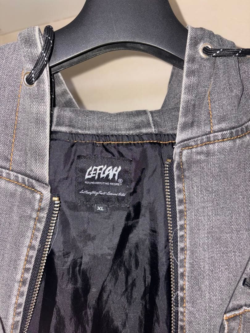 LEFLAH レフラー　デニムフードジャケット　XL