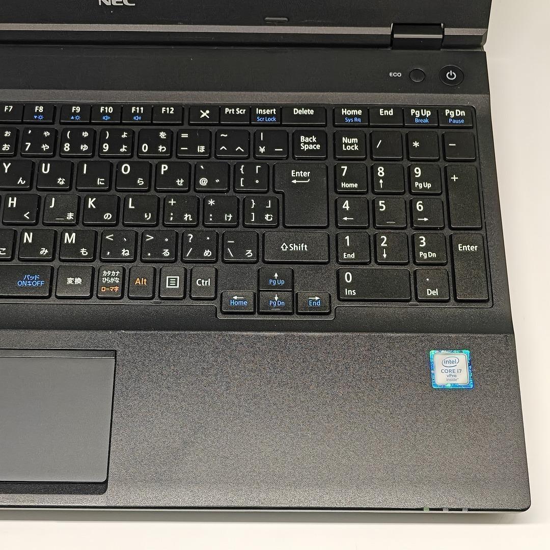 【NEC】高性能i7 新品SSD512GB 16GB 黒 オフィス付きノートPC