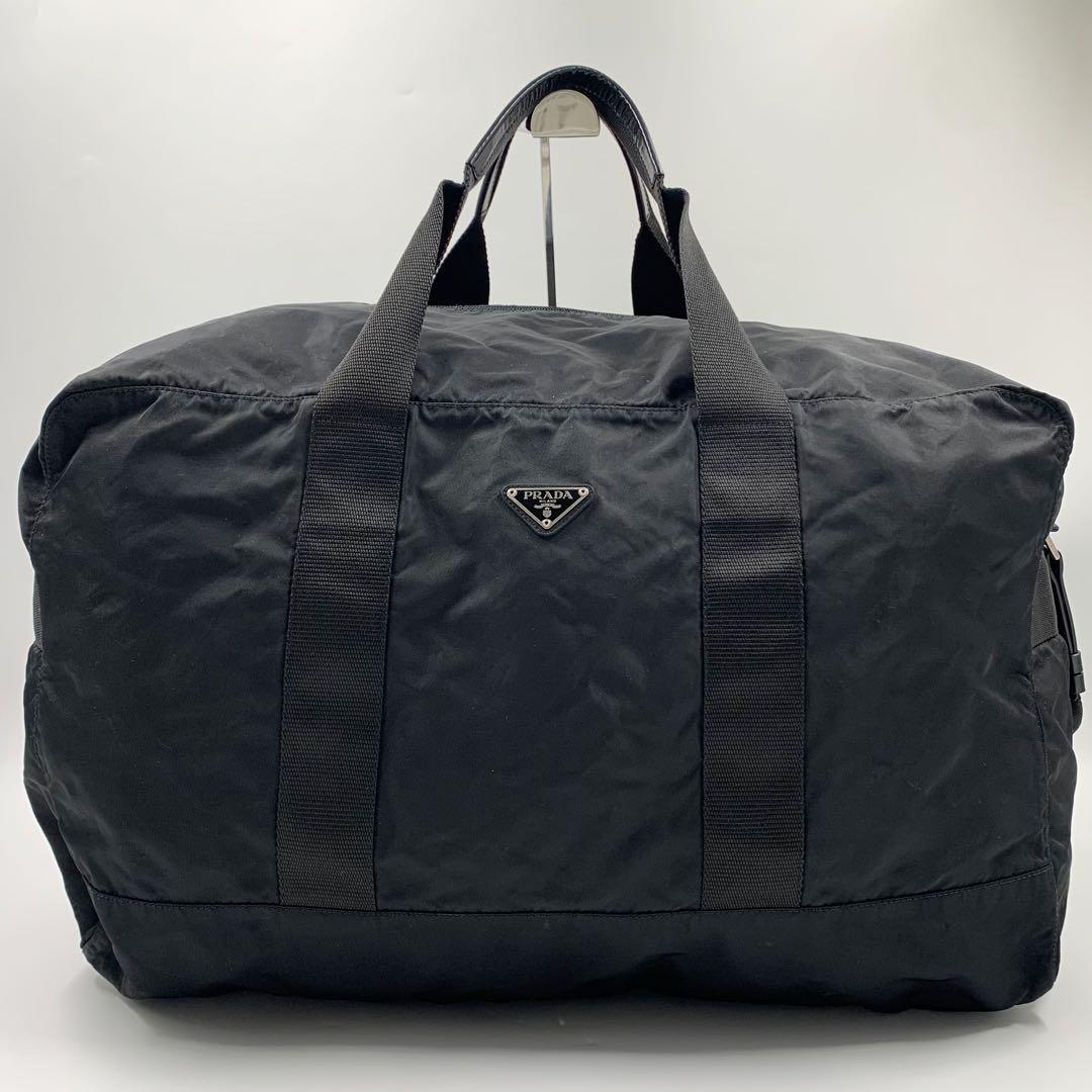 【✨美品✨】プラダ ボストンバッグ 2way 三角ロゴ ナイロン ブラック