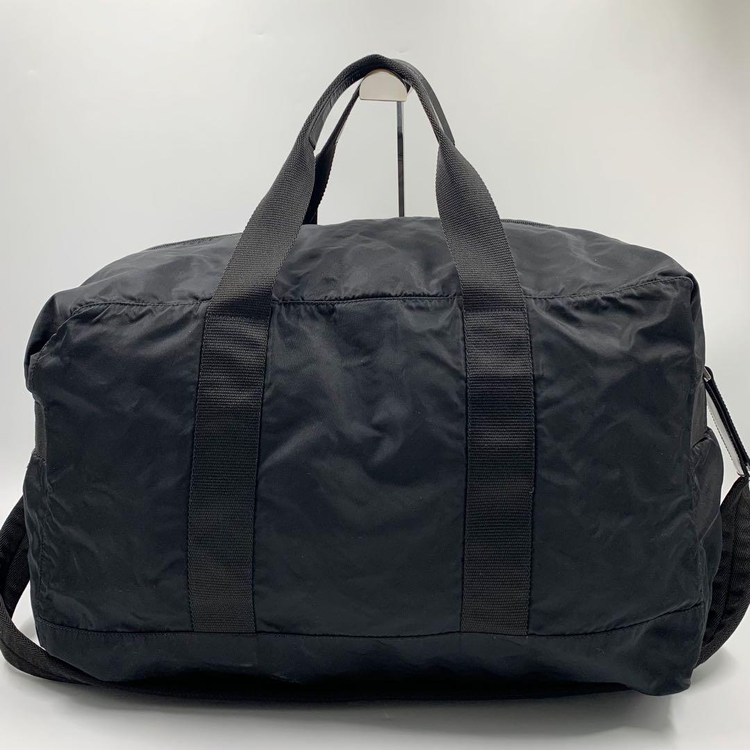【✨美品✨】プラダ ボストンバッグ 2way 三角ロゴ ナイロン ブラック