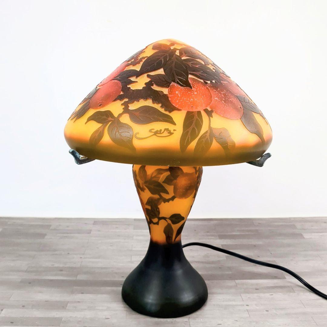 ガレ調　2灯式　アンティーク　テーブルランプ