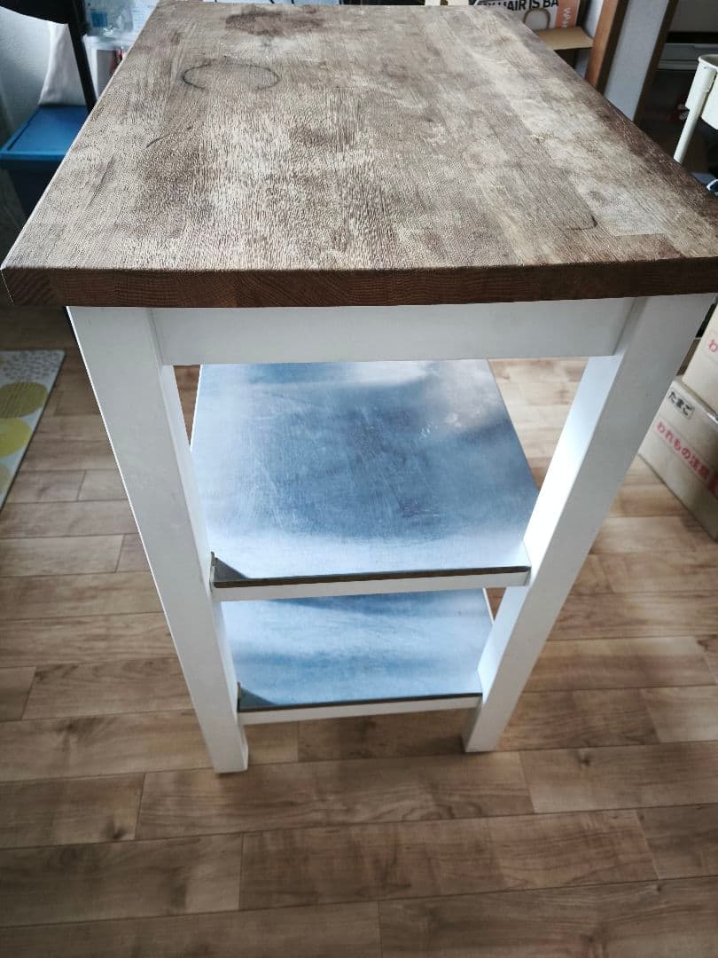 IKEA STENSTORP　 木製天板 ステンレス棚