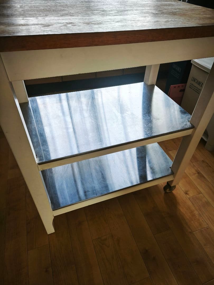 IKEA STENSTORP　 木製天板 ステンレス棚